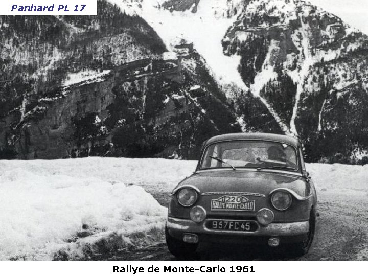 Panhard PL 17 Rallye de Monte-Carlo 1961 