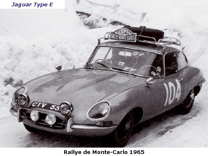 Jaguar Type E Rallye de Monte-Carlo 1965 