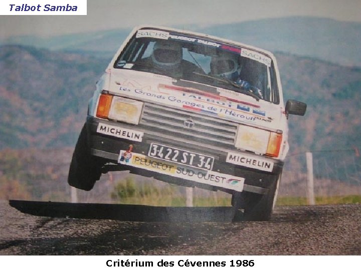Talbot Samba Critérium des Cévennes 1986 