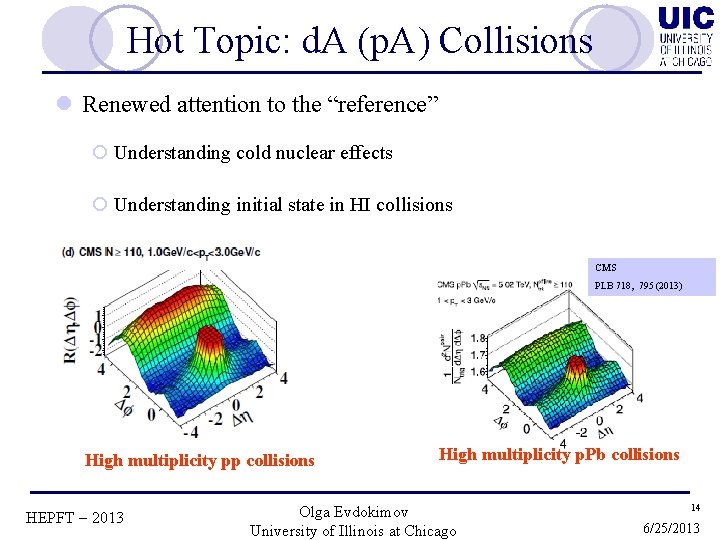 Hot Topic: d. A (p. A) Collisions l Renewed attention to the “reference” ¡