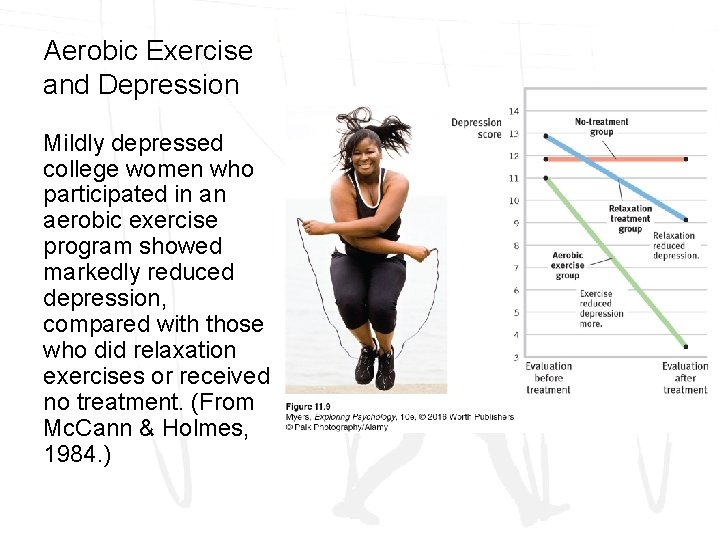 Aerobic Exercise and Depression Mildly depressed college women who participated in an aerobic exercise