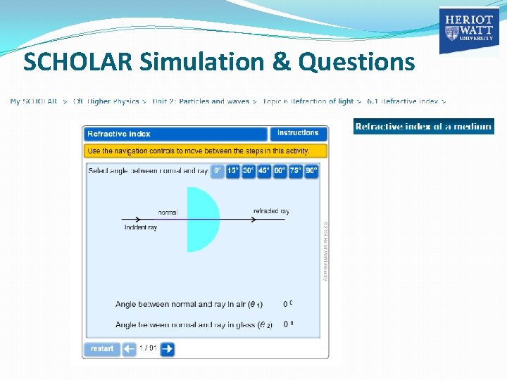 SCHOLAR Simulation & Questions 