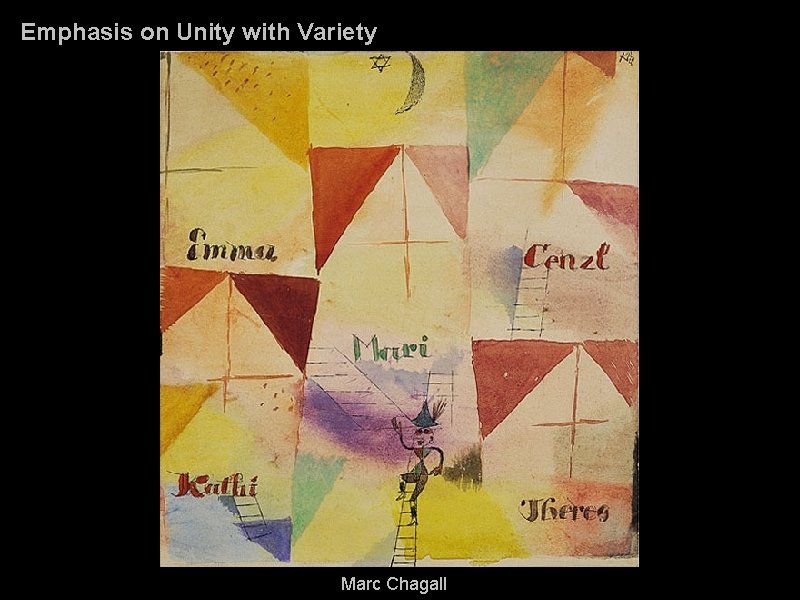 Emphasis on Unity with Variety Marc Chagall 