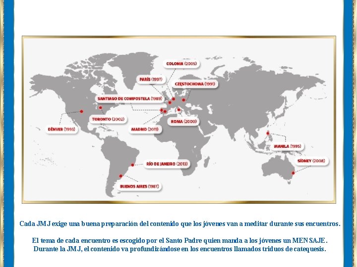 Cada JMJ exige una buena preparación del contenido que los jóvenes van a meditar