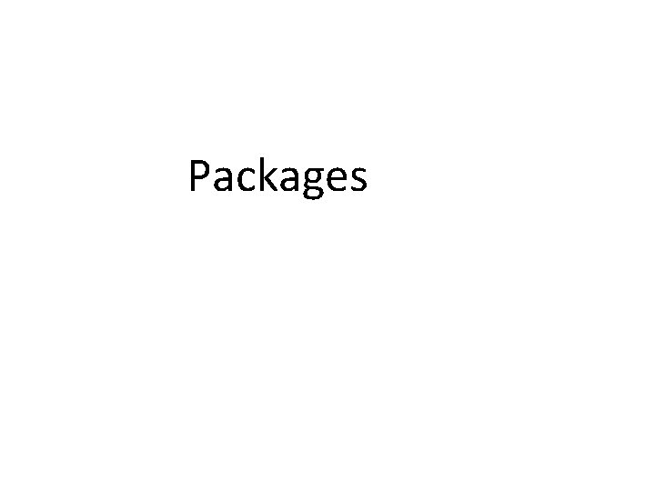 Packages 