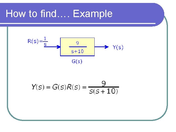 How to find…. Example 