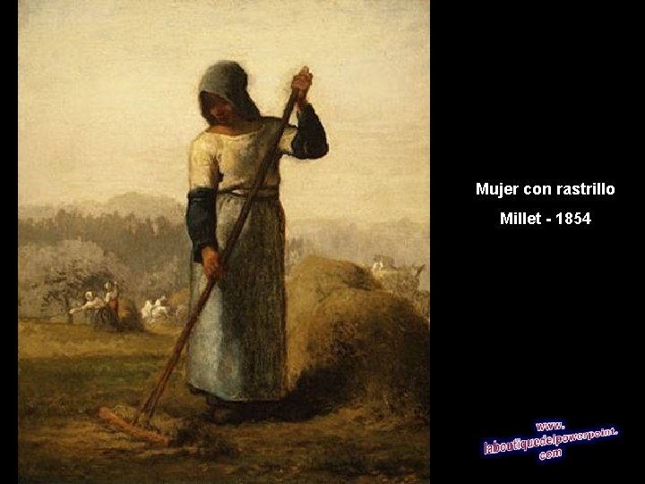 Mujer con rastrillo Millet - 1854 