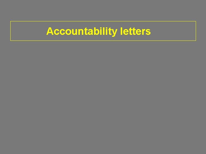 Accountability letters 