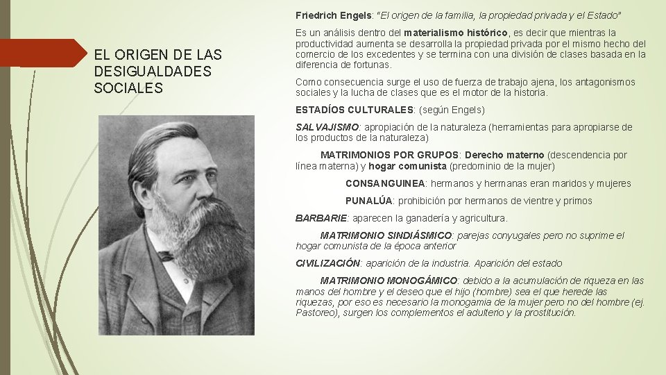 Friedrich Engels: “El origen de la familia, la propiedad privada y el Estado” EL