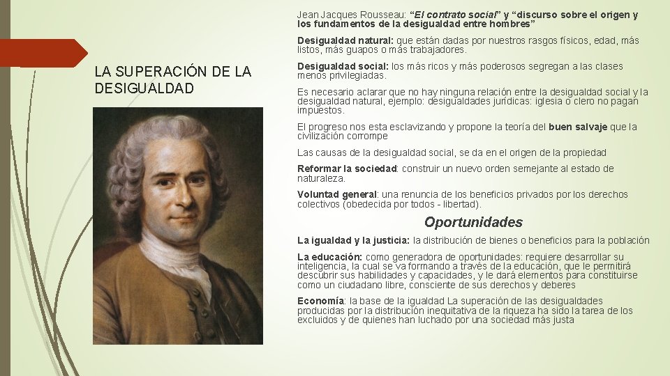 Jean Jacques Rousseau: “El contrato social” y “discurso sobre el origen y los fundamentos
