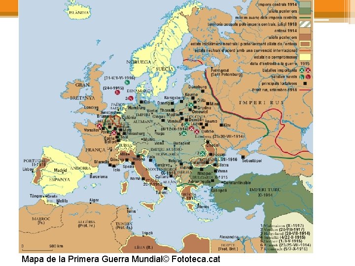 Mapa de la Primera Guerra Mundial© Fototeca. cat 