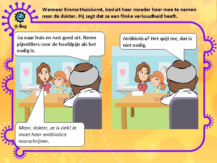 Wanneer Emma thuiskomt, besluit haar moeder haar mee te nemen naar de dokter. Hij