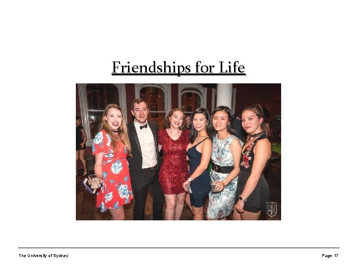 Friendships for Life The University of Sydney Page 17 