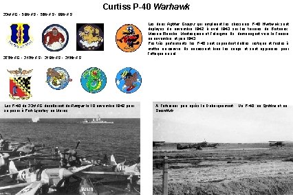 Curtiss P-40 Warhawk 33 rd FG - 58 th FS - 59 th FS