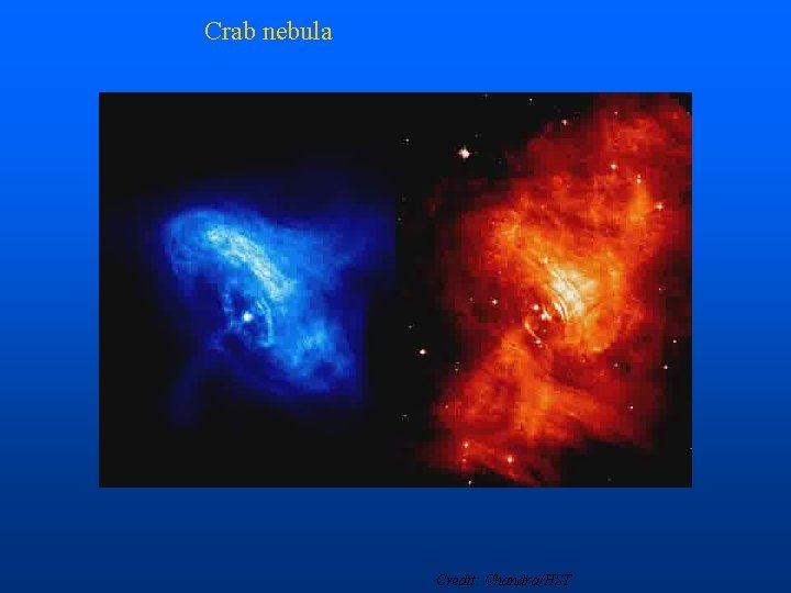 Crab nebula Credit: Chandra/HST 