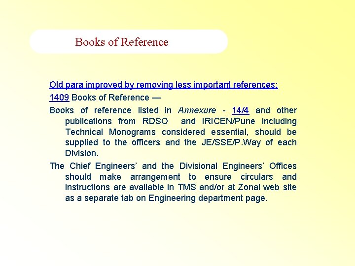Books of Reference Old para improved by removing less important references: 1409 Books of