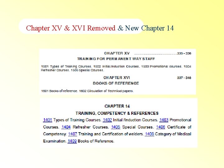 Chapter XV & XVI Removed & New Chapter 14 