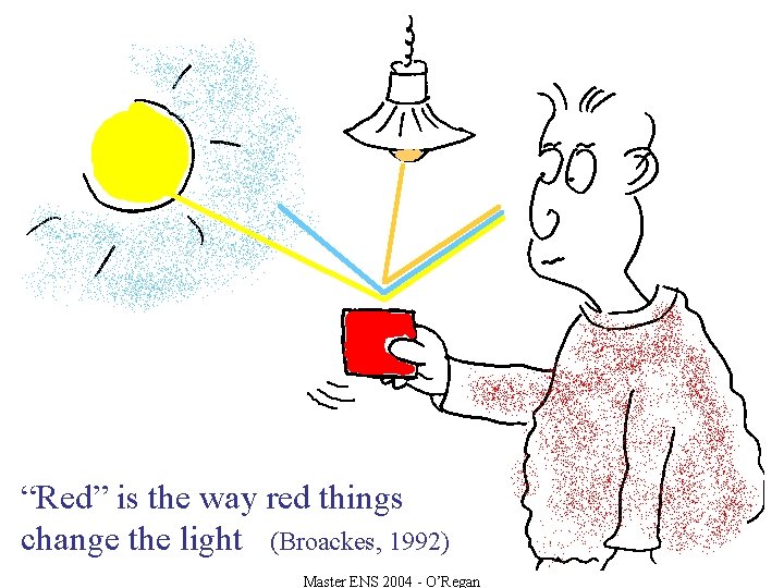 “Red” is the way red things change the light (Broackes, 1992) Master ENS 2004