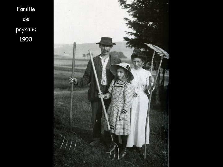 Famille de paysans 1900 