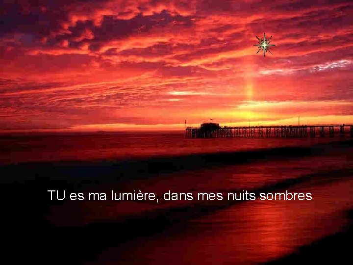 TU es ma lumière, dans mes nuits sombres 
