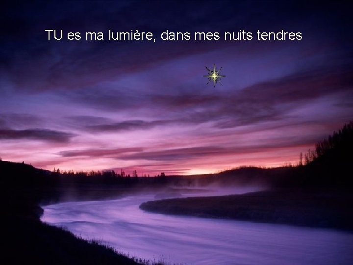 TU es ma lumière, dans mes nuits tendres 