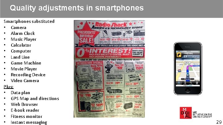 Quality adjustments in smartphones Smartphones substituted • Camera • Alarm Clock • Music Player Quality adjustments in smartphones Smartphones substituted • Camera • Alarm Clock • Music Player