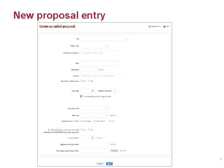 New proposal entry 5 New proposal entry 5