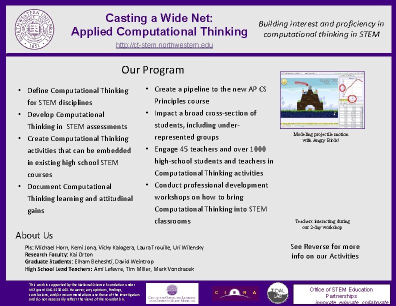 Casting a Wide Net: Applied Computational Thinking Building interest and proficiency in computational thinking