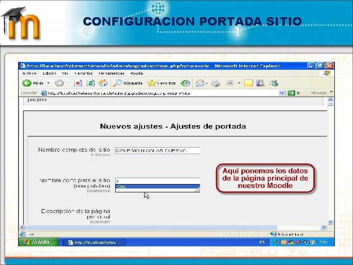 CONFIGURACION PORTADA SITIO 