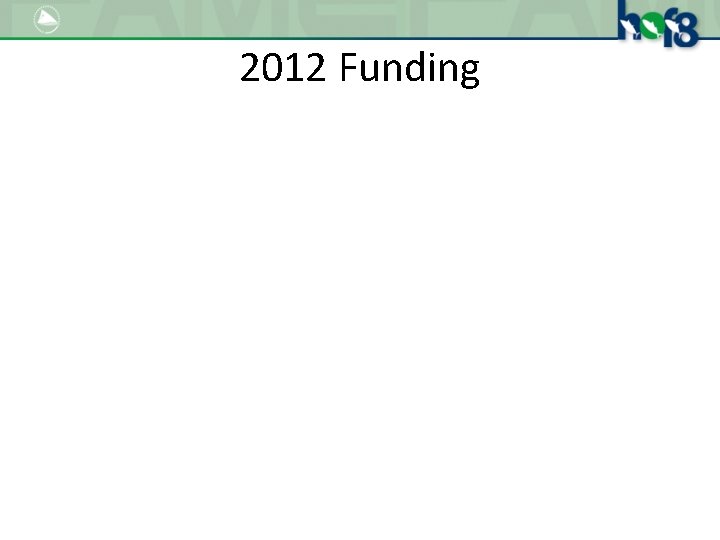 2012 Funding 