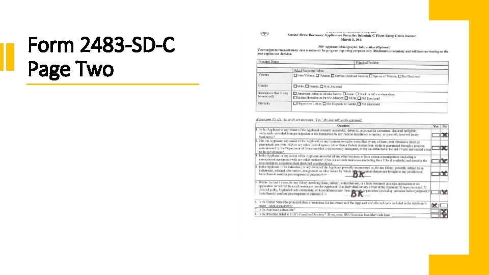 Form 2483 -SD-C Page Two 