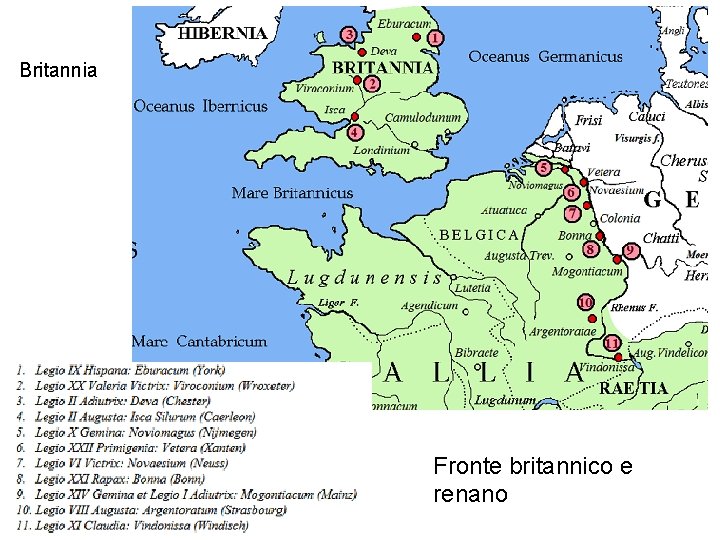 Britannia Fronte britannico e renano 