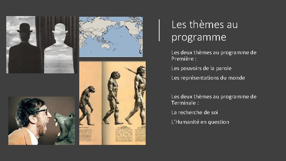 Les thèmes au programme Les deux thèmes au programme de Première : Les pouvoirs