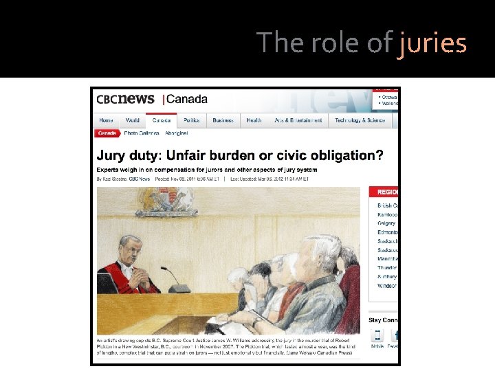 The role of juries 