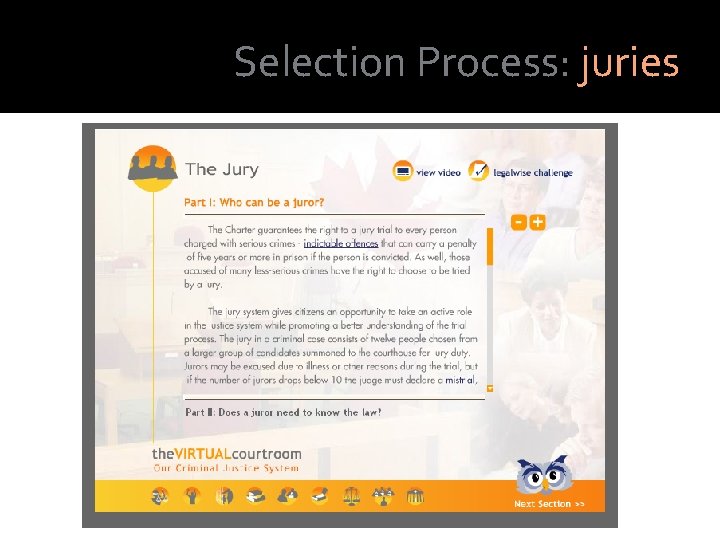 Selection Process: juries 