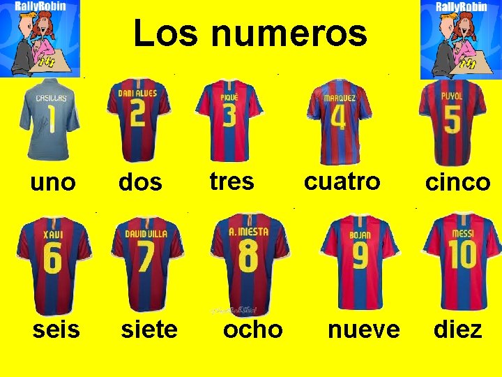 Los numeros uno dos seis siete tres ocho cuatro nueve cinco diez 