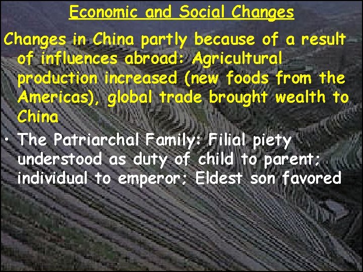 Economic and Social Changes in China partly because of a result of influences abroad: