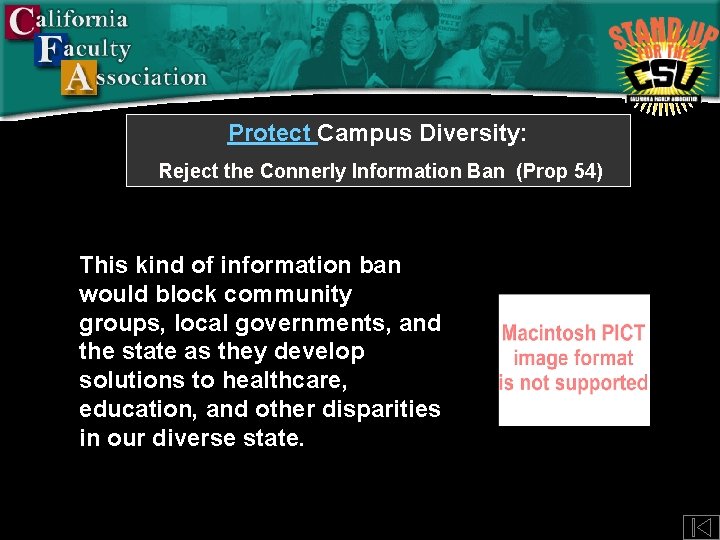 Protect Campus Diversity: Reject the Connerly Information Ban (Prop 54) This kind of information