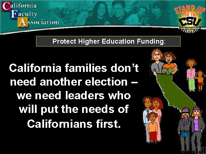 Protect Higher Education Funding: California families don’t need another election – we need leaders