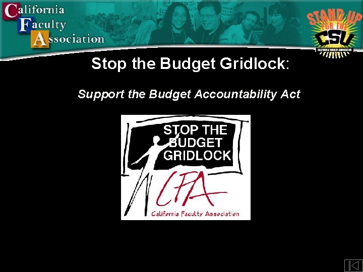 Stop the Budget Gridlock: Support the Budget Accountability Act 