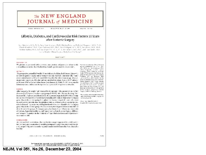 NEJM, Vol 351, No. 26, December 23, 2004 