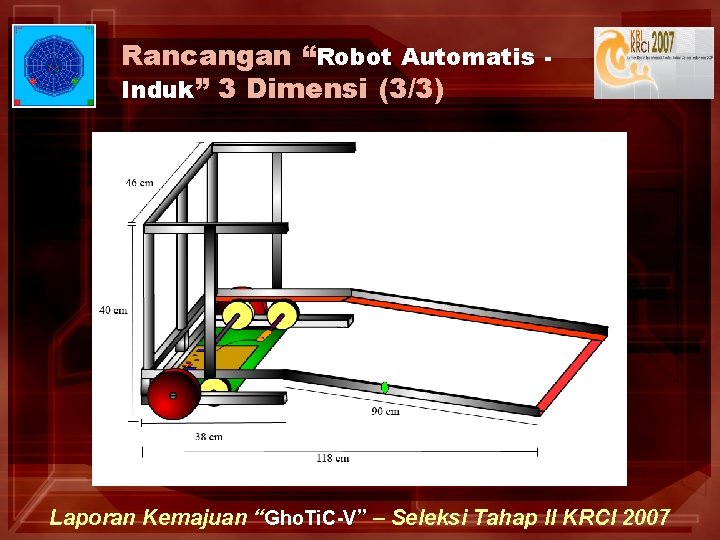 Rancangan “Robot Automatis Induk” 3 Dimensi (3/3) Laporan Kemajuan “Gho. Ti. C-V” – Seleksi