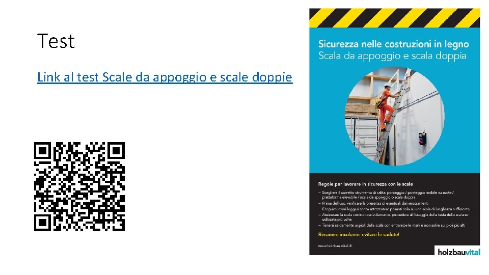 Test Link al test Scale da appoggio e scale doppie 