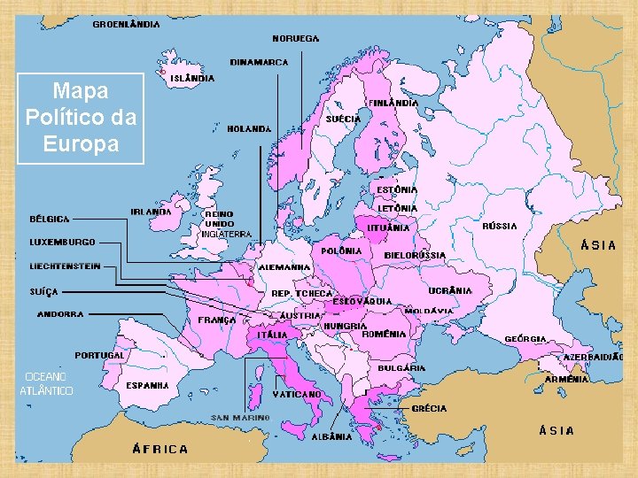 Mapa Político da Europa 