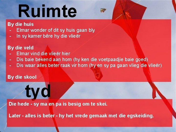 Ruimte By die huis - Elmar wonder of dit sy huis gaan bly -