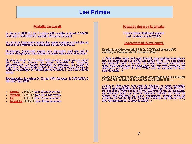 Les Primes Médaille du travail Prime de départ à la retraite Le décret n°