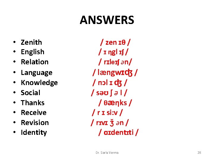 ANSWERS • • • Zenith English Relation Language Knowledge Social Thanks Receive Revision Identity ANSWERS • • • Zenith English Relation Language Knowledge Social Thanks Receive Revision Identity