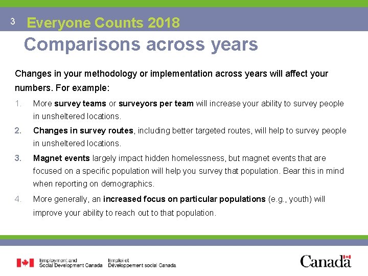 3 Everyone Counts 2018 NOW AND TOMORROW EXCELLENCE IN EVERYTHING WE DO Comparisons across