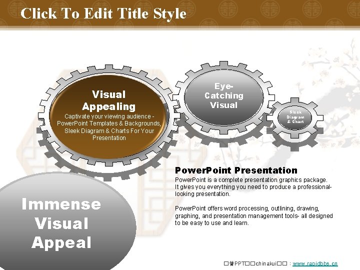 Click To Edit Title Style Visual Appealing Captivate your viewing audience Power. Point Templates