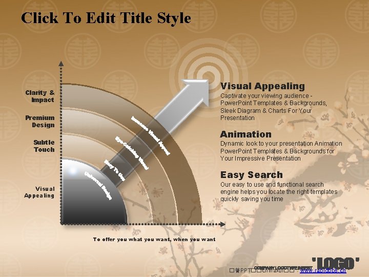 Click To Edit Title Style Visual Appealing Clarity & Impact Captivate your viewing audience